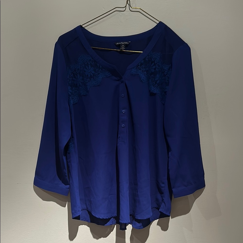 Blue Lace Blouse